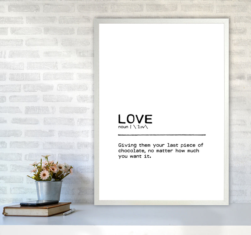 Love Chocolate Definition Quote Print By Orara Studio A1 Oak Frame