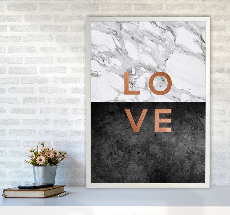 Love Copper Quote Print By Orara Studio A1 Oak Frame