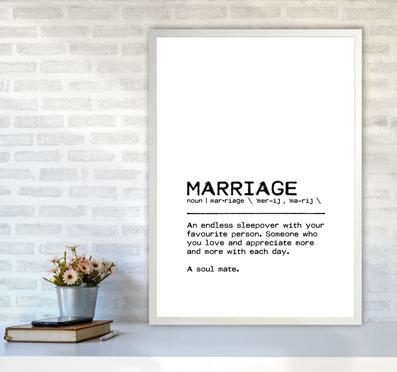 Marriage Sleepover Definition Quote Print By Orara Studio A1 Oak Frame