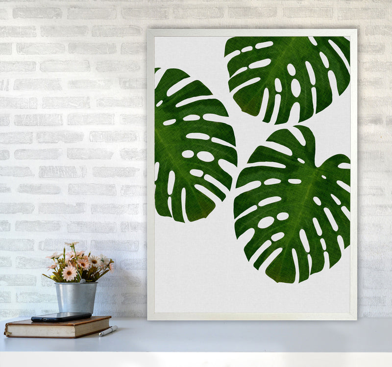 Monstera Leaf III Print By Orara Studio, Framed Botanical & Nature Art Print A1 Oak Frame