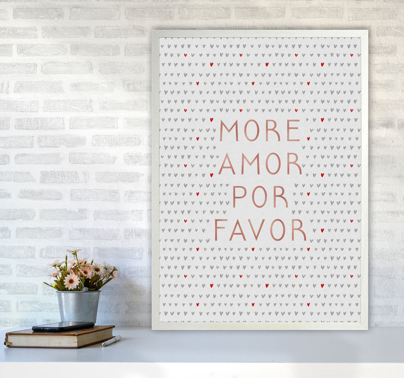More Amor Pink Love Quote Print By Orara Studio A1 Oak Frame