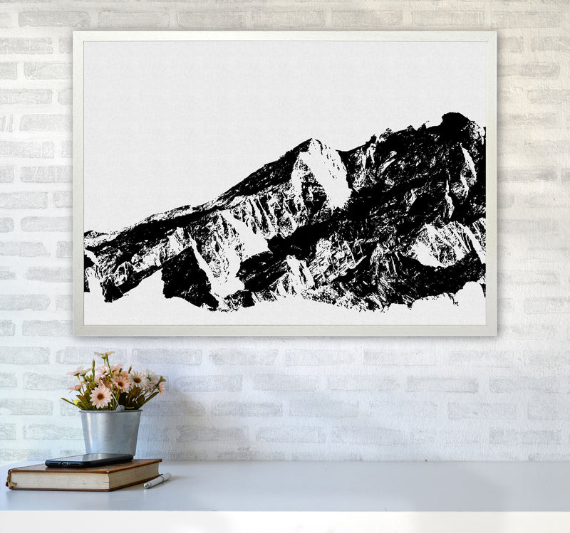 Mountains I Print By Orara Studio, Framed Botanical & Nature Art Print A1 Oak Frame