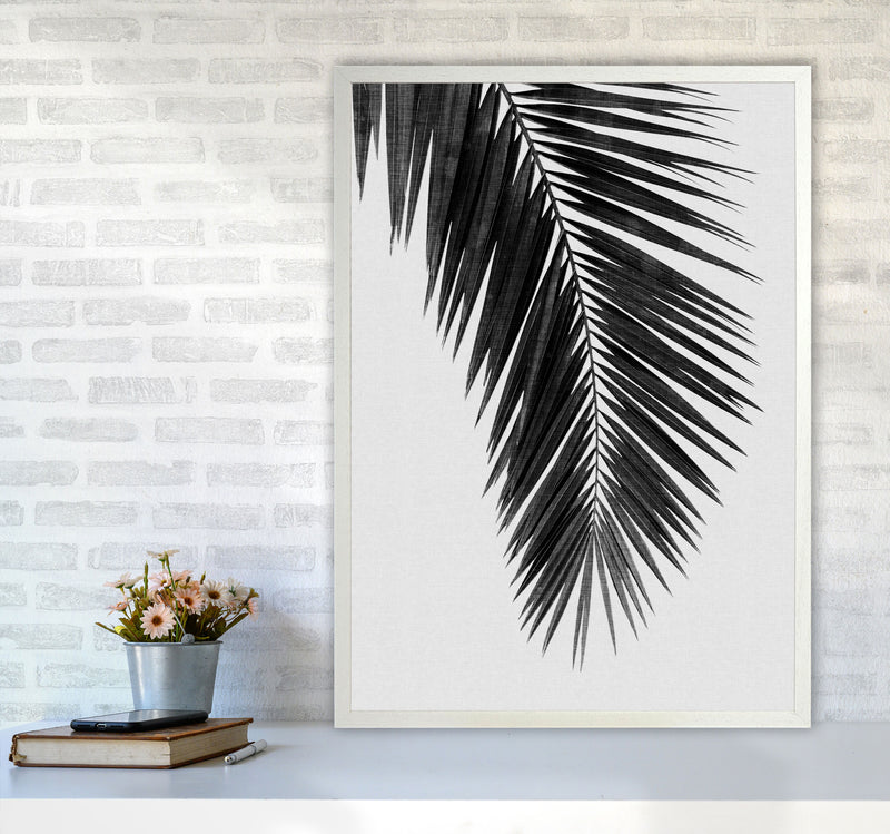 Palm Leaf Black & White I Print By Orara Studio A1 Oak Frame