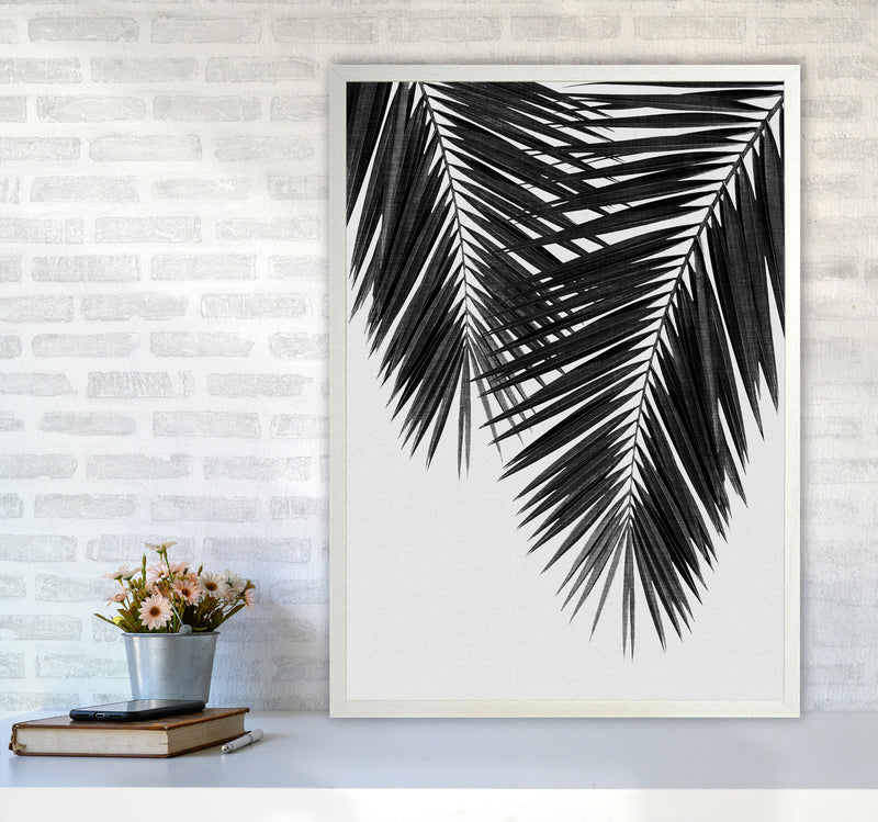 Palm Leaf Black & White II Print By Orara Studio A1 Oak Frame