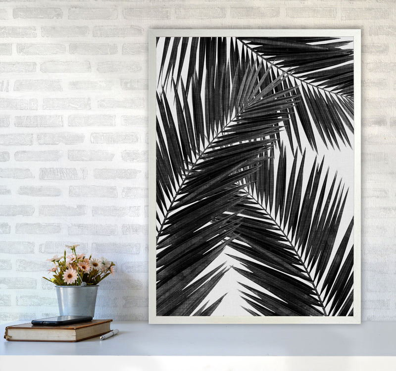Palm Leaf Black & White III Print By Orara Studio A1 Oak Frame