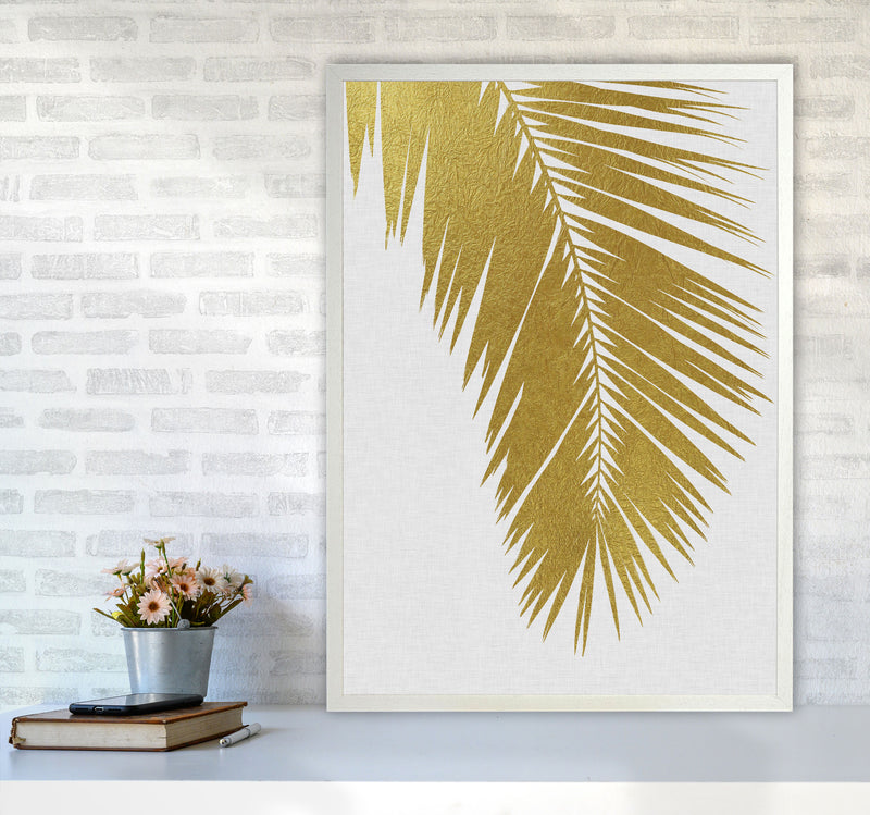Palm Leaf Gold I Print By Orara Studio, Framed Botanical & Nature Art Print A1 Oak Frame