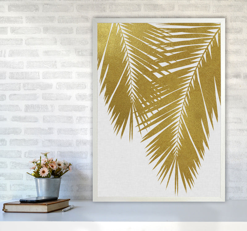 Palm Leaf Gold II Print By Orara Studio, Framed Botanical & Nature Art Print A1 Oak Frame