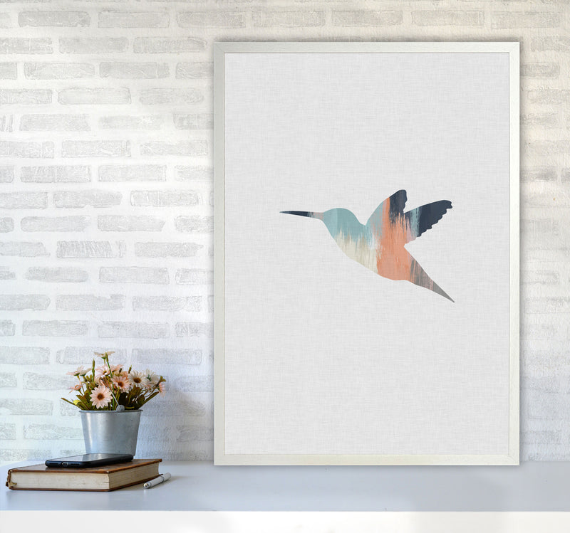 Pastel Hummingbird I Print By Orara Studio Animal Art Print A1 Oak Frame