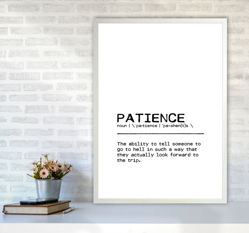 Patience Hell Definition Quote Print By Orara Studio A1 Oak Frame
