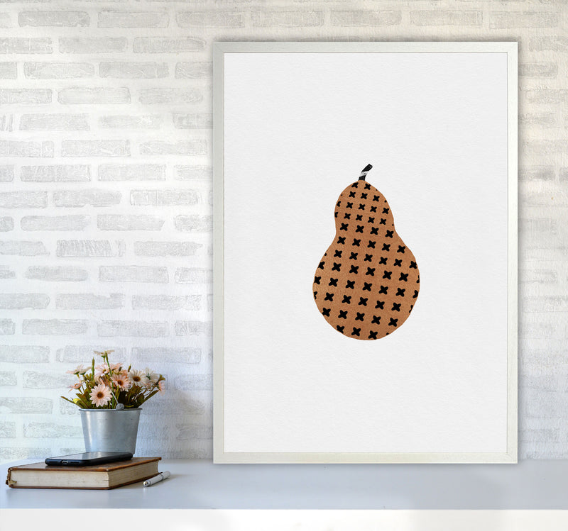 Pear Fruit Illustration Print By Orara Studio, Framed Kitchen Wall Art A1 Oak Frame
