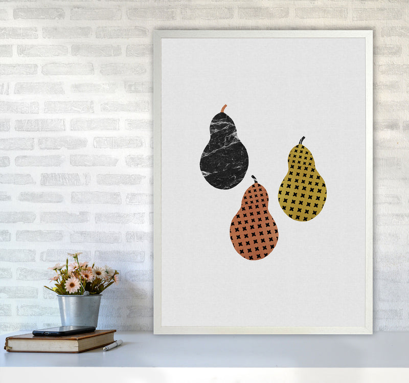 Pears Print By Orara Studio, Framed Kitchen Wall Art A1 Oak Frame