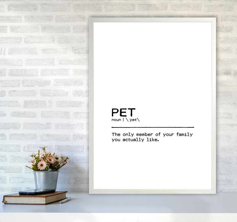 Pet Family Definition Quote Print By Orara Studio A1 Oak Frame