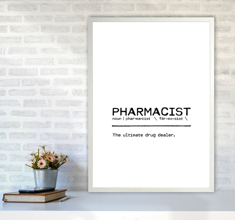 Pharmacist Dealer Definition Quote Print By Orara Studio A1 Oak Frame