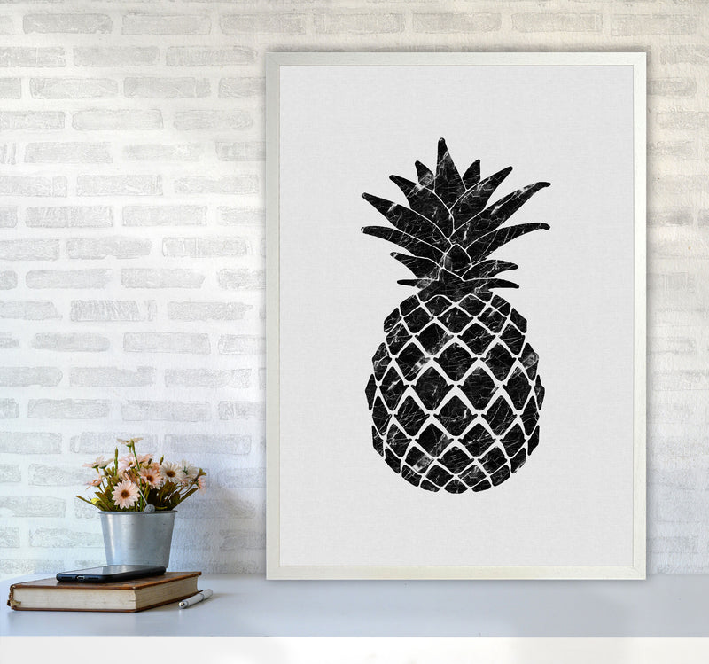 Pineapple Marble Print By Orara Studio, Framed Kitchen Wall Art A1 Oak Frame
