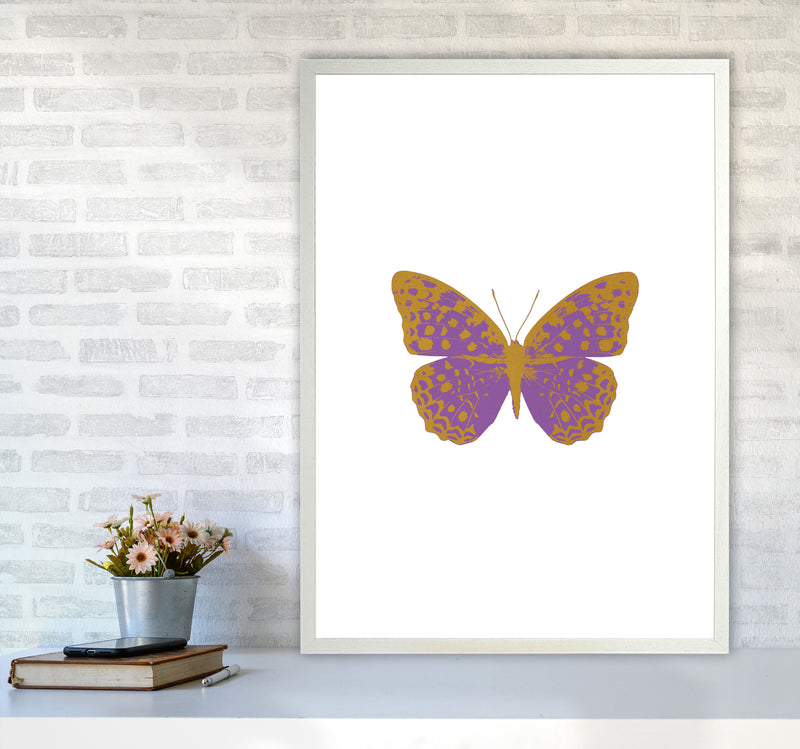 Purple Butterfly Print By Orara Studio Animal Art Print A1 Oak Frame
