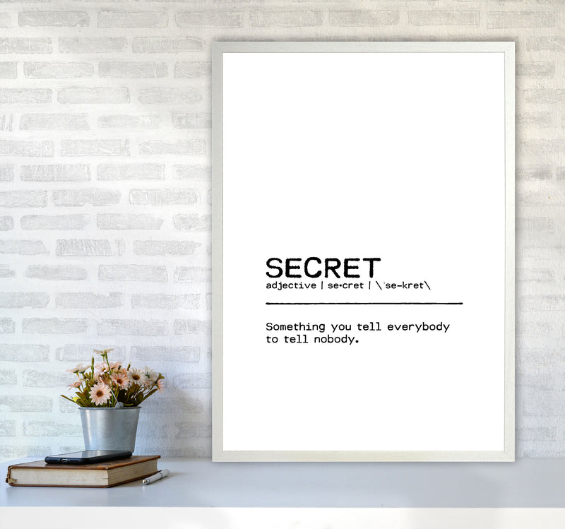 Secret Definition Quote Print By Orara Studio A1 Oak Frame