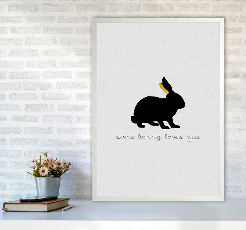 Some Bunny Loves You Animal Quote Print By Orara Studio A1 Oak Frame