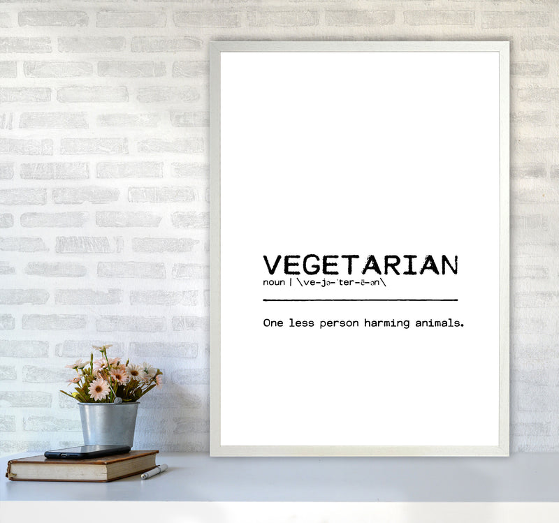 Vegetarian Person Definition Quote Print By Orara Studio A1 Oak Frame
