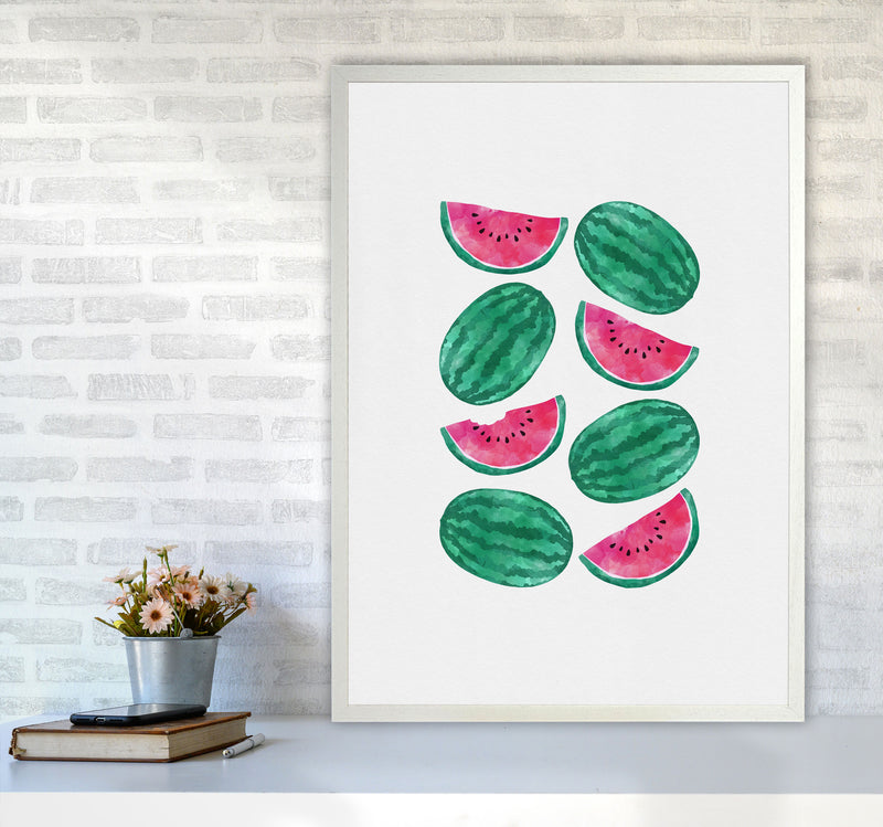 Watermelon Crowd Print By Orara Studio, Framed Kitchen Wall Art A1 Oak Frame