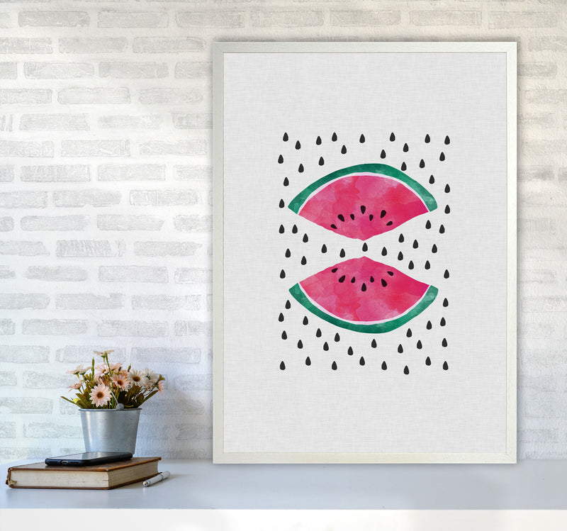 Watermelon Slices Print By Orara Studio, Framed Kitchen Wall Art A1 Oak Frame
