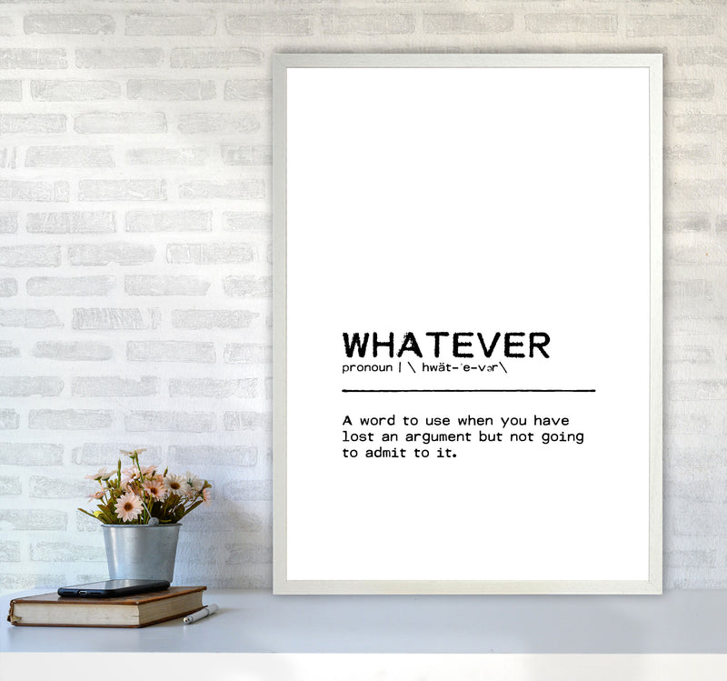 Whatever Lost Definition Quote Print By Orara Studio A1 Oak Frame