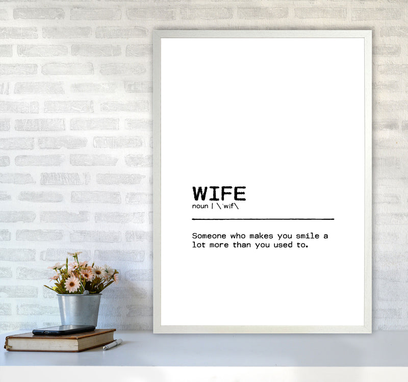 Wife Smile Definition Quote Print By Orara Studio A1 Oak Frame