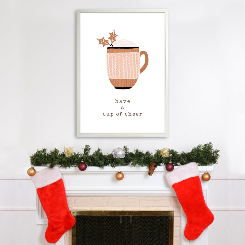 Have A Cup Of Cheer Christmas Art Print by Orara Studio A1 Oak Frame