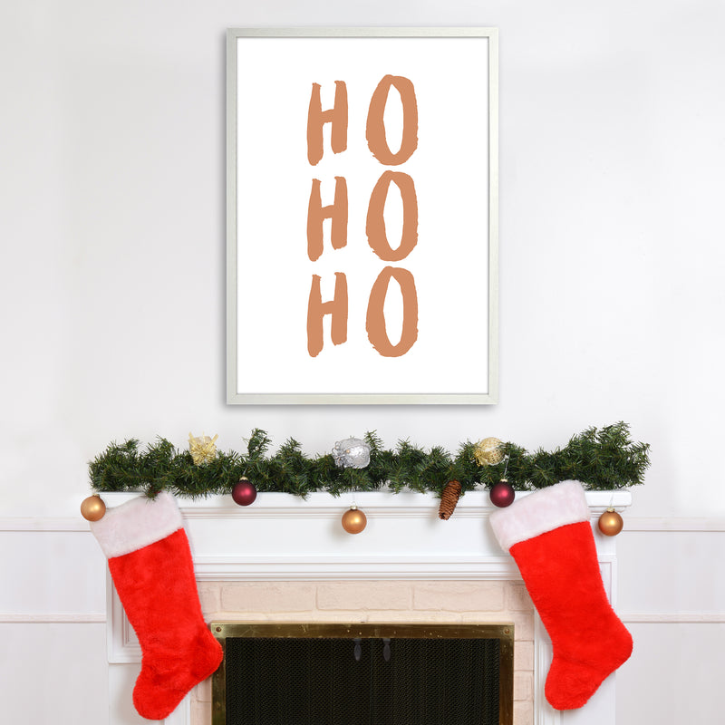 Ho Ho Ho Christmas Art Print by Orara Studio A1 Oak Frame
