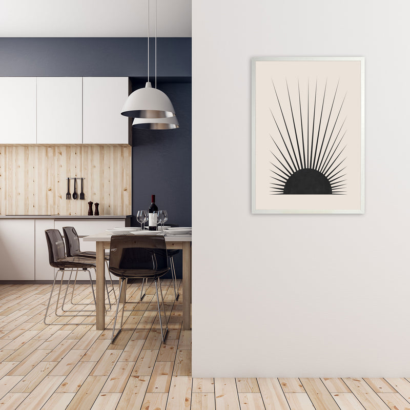 Minimal Sun Art Print by Orara Studio A1 Oak Frame