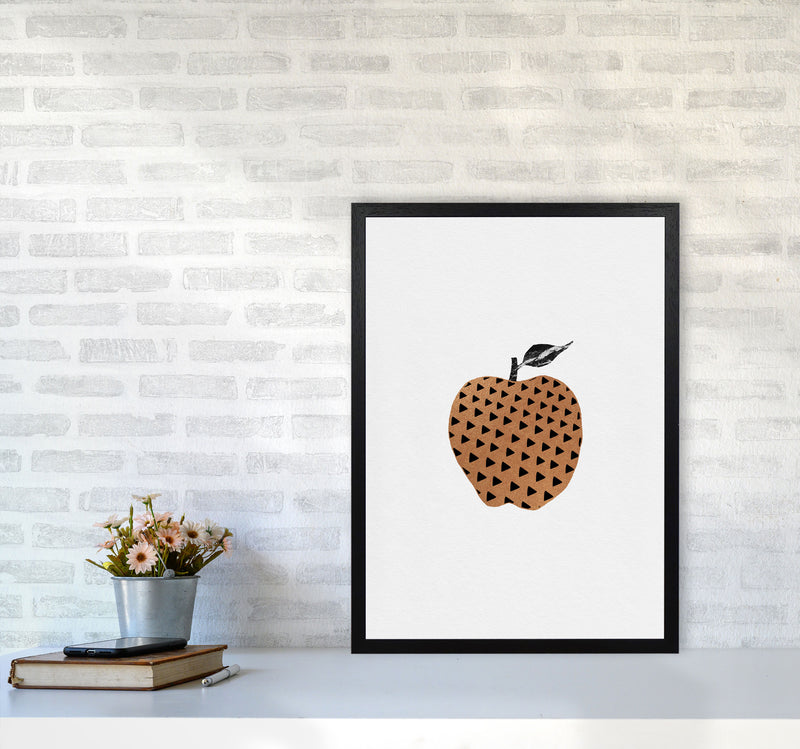 Apple Fruit Illustration Print By Orara Studio, Framed Kitchen Wall Art A2 White Frame