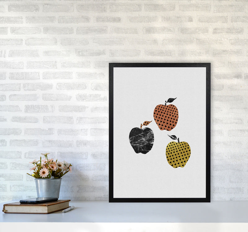Apples Print By Orara Studio, Framed Kitchen Wall Art A2 White Frame
