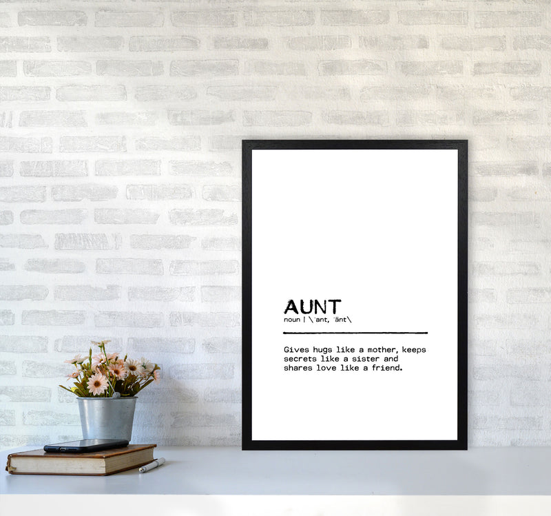 Aunt Friend Definition Quote Print By Orara Studio A2 White Frame