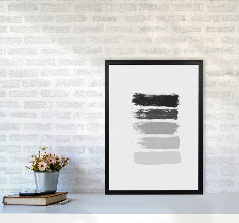 Black And White Stripes Print By Orara Studio A2 White Frame
