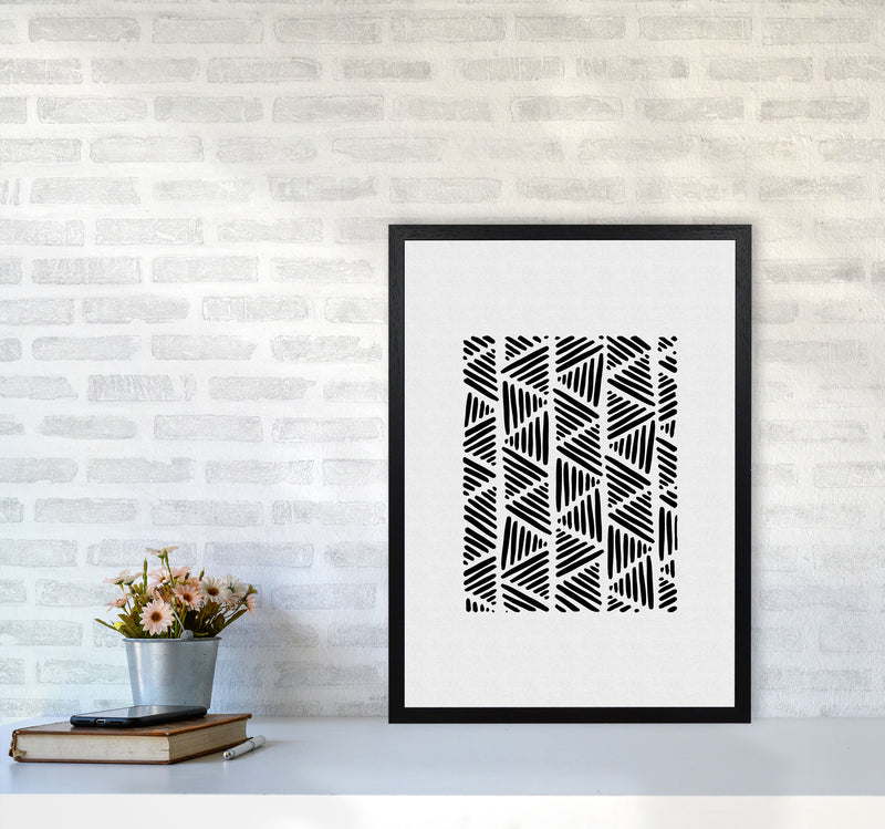 Black And White Abstract I Print By Orara Studio A2 White Frame