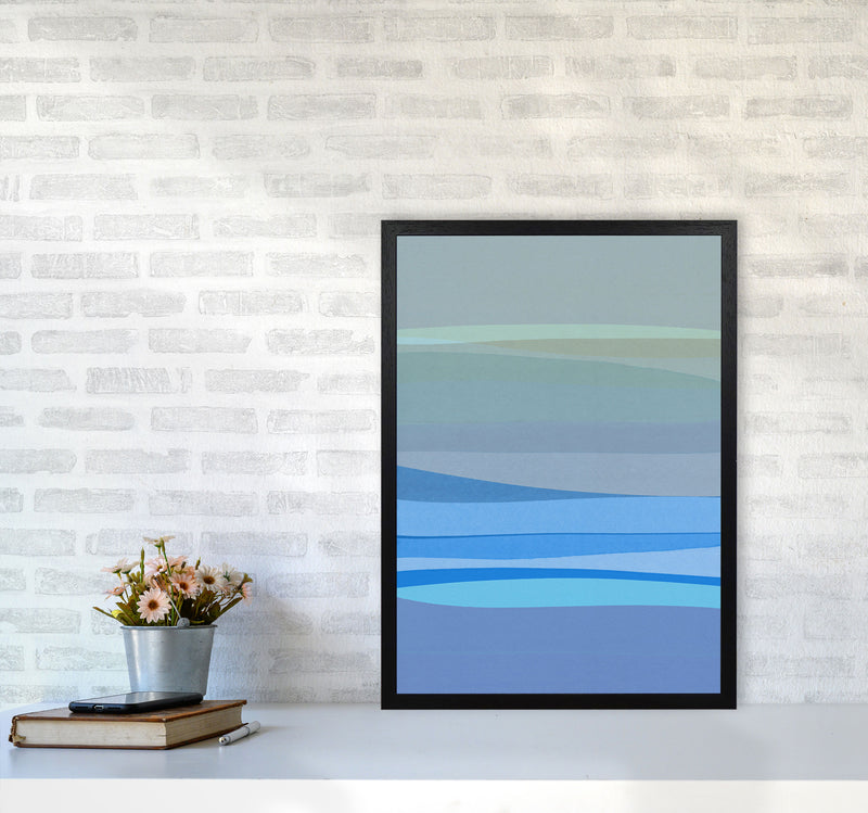 Blue Abstract I Print By Orara Studio A2 White Frame
