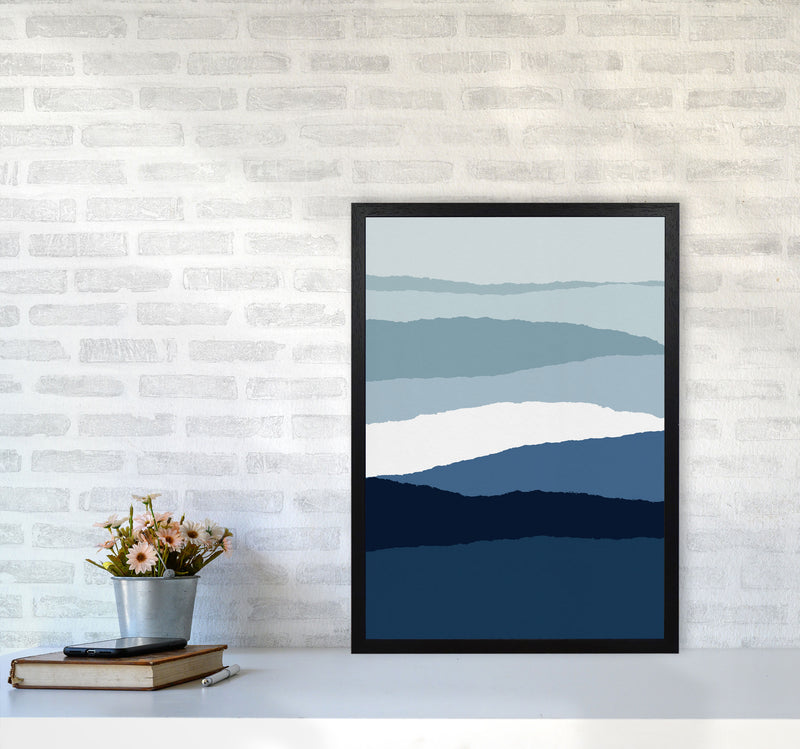 Blue Abstract II Print By Orara Studio A2 White Frame
