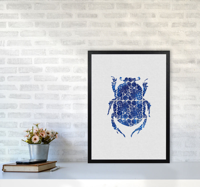 Blue Beetle I Print By Orara Studio Animal Art Print A2 White Frame