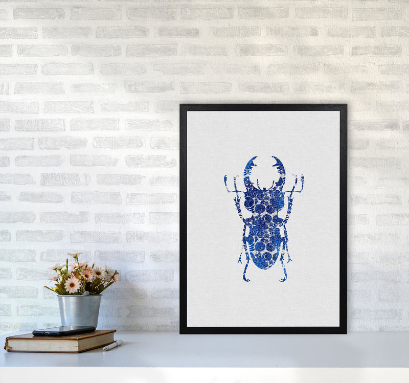 Blue Beetle III Print By Orara Studio Animal Art Print A2 White Frame