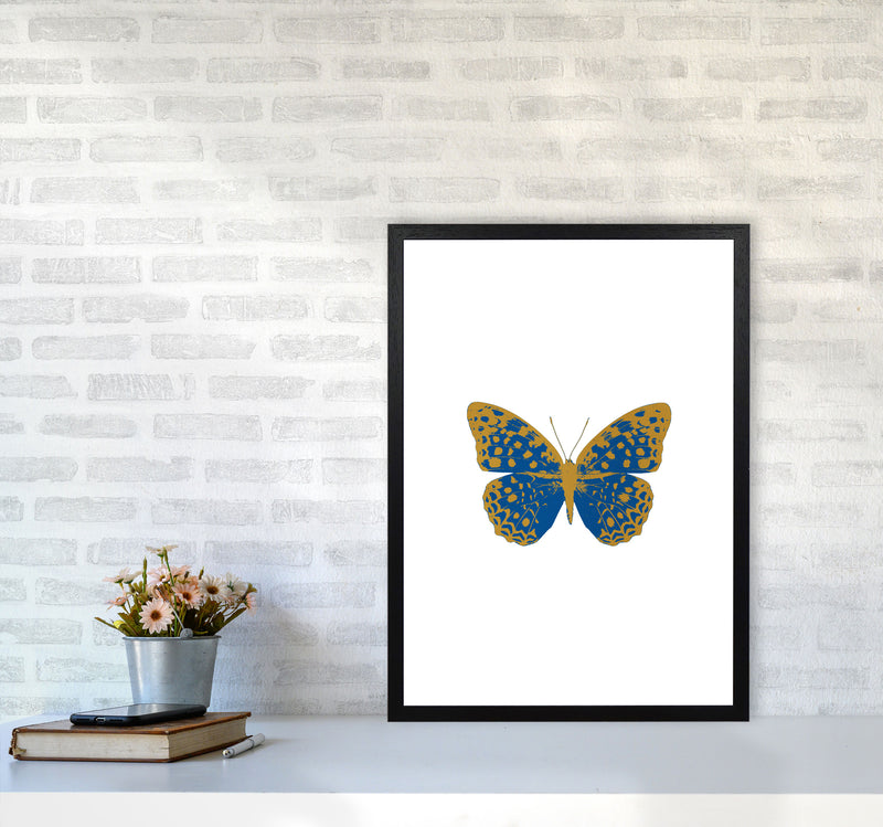 Blue Butterfly Print By Orara Studio Animal Art Print A2 White Frame