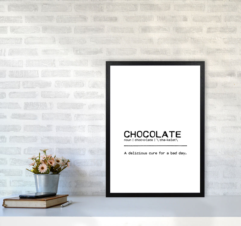 Chocolate Cure Definition Quote Print By Orara Studio A2 White Frame