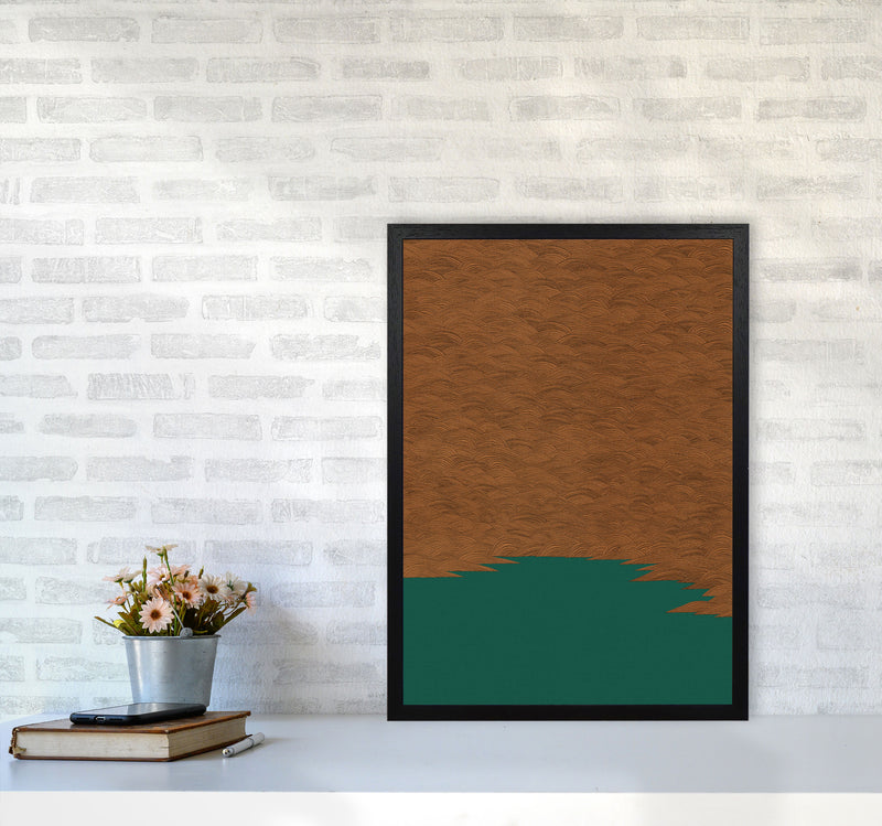Copper & Green Landscape Print By Orara Studio A2 White Frame