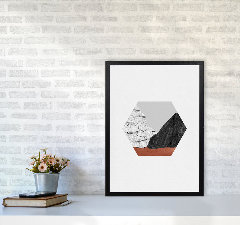 Copper Geometric I Print By Orara Studio A2 White Frame