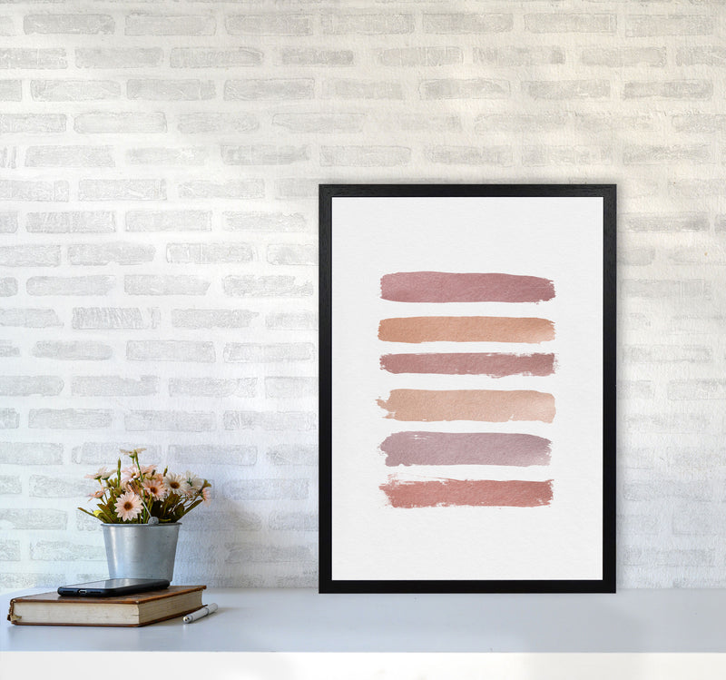 Dusty Rose Stripes Print By Orara Studio A2 White Frame