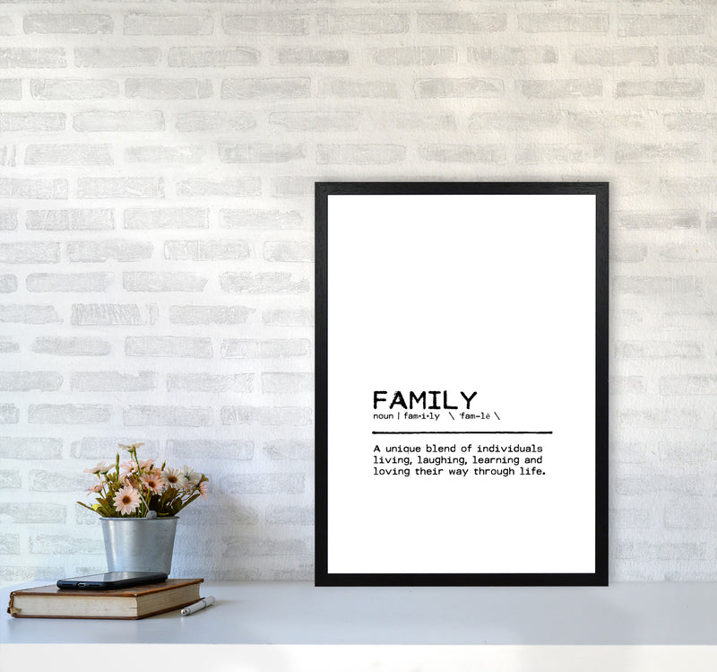 Family Unique Definition Quote Print By Orara Studio A2 White Frame