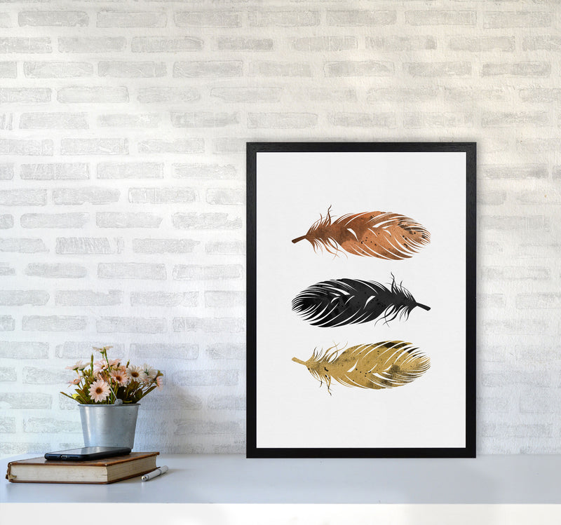 Feathers Print By Orara Studio, Framed Botanical & Nature Art Print A2 White Frame