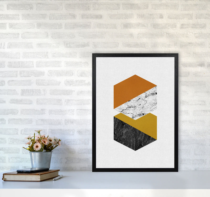 Geometric Hexagons Print By Orara Studio A2 White Frame