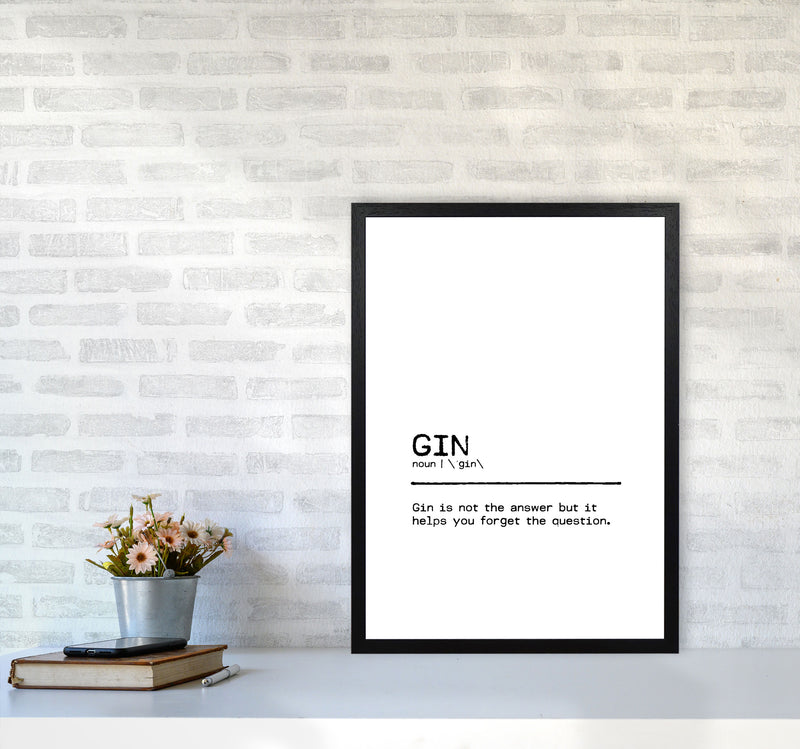 Gin Forget Definition Quote Print By Orara Studio A2 White Frame