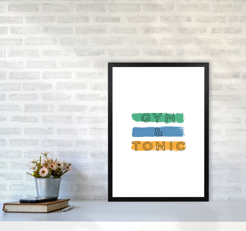 Gym & Tonic Print By Orara Studio, Framed Kitchen Wall Art A2 White Frame