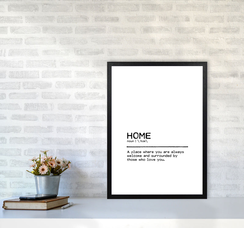 Home Welcome Definition Quote Print By Orara Studio A2 White Frame