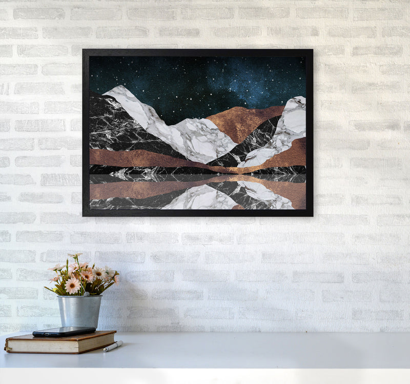 Landscape Mountains Print By Orara Studio, Framed Botanical & Nature Art Print A2 White Frame